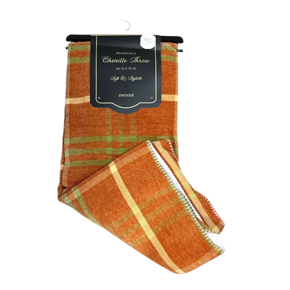 NEW Envogue CHENILLE REVERSIBLE Throw